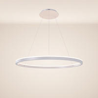 LED-HÄNGELAMPE Ring Weiß Ø 100cm - Weiß, Metall (100/100/3.3cm) - s.luce