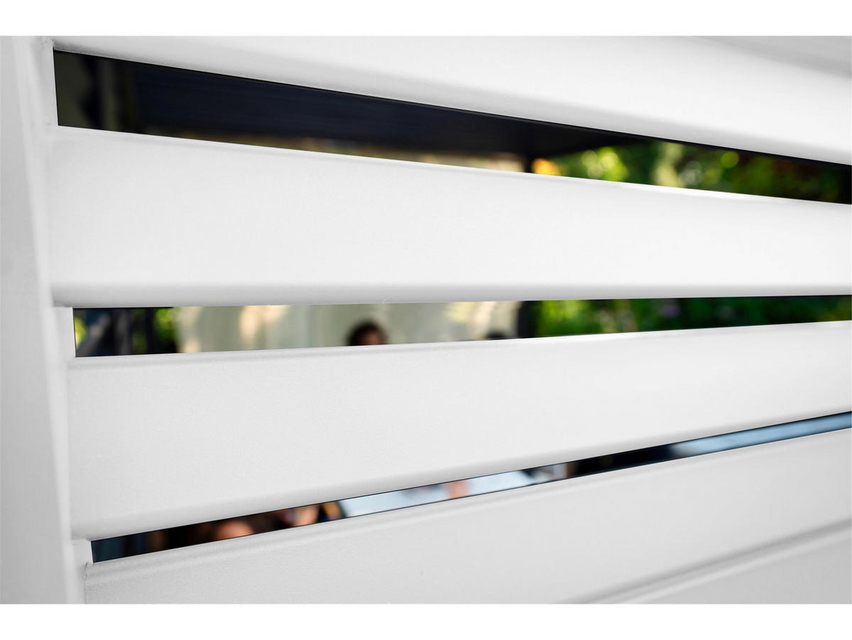 PERGOLA-SEITENWAND Mirador für 3,6 m Pergola Classic und Deluxe Weiß - Weiß, Kunststoff (113.3/238.25/6cm) - Green Spirit