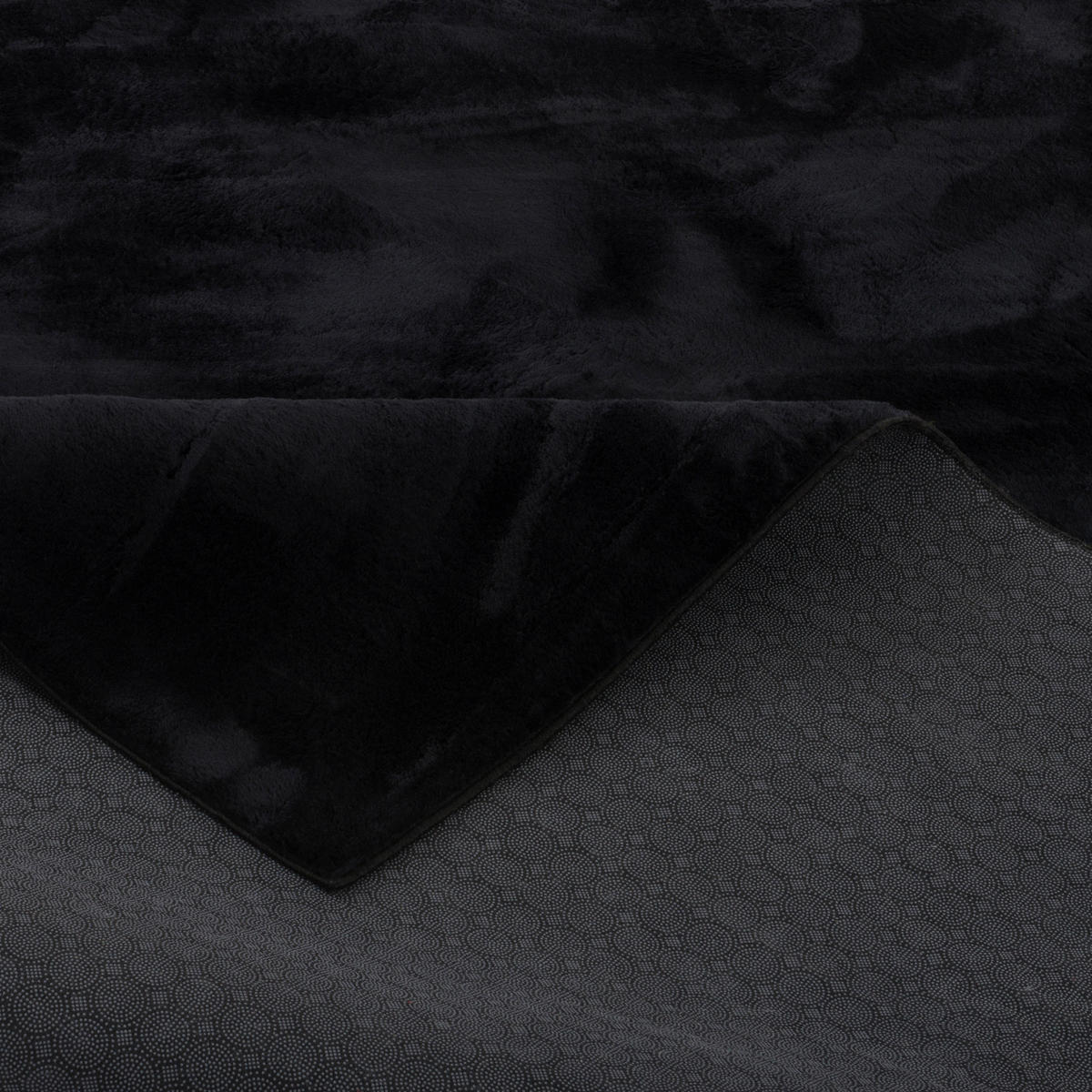 FELLTEPPICH SUPER SOFT PEARL - Schwarz, Textil (140/200cm) - Pergamon