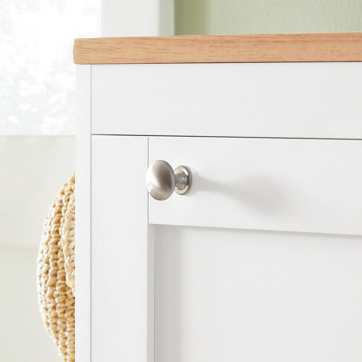 SCHUHSCHRANK Weiß-Natur - Weiß, Holzwerkstoff (59/116/26cm) - SoBuy