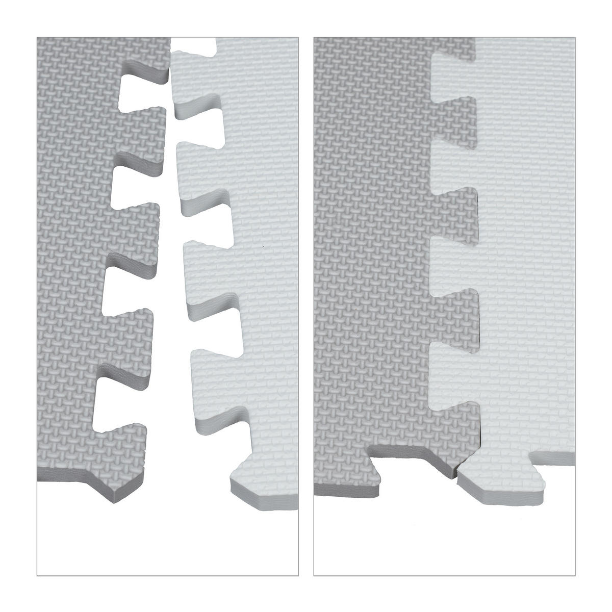 25-TLG.PUZZLEMATTE - Grau, Kunststoff (31.5/31.5cm) - Relaxdays