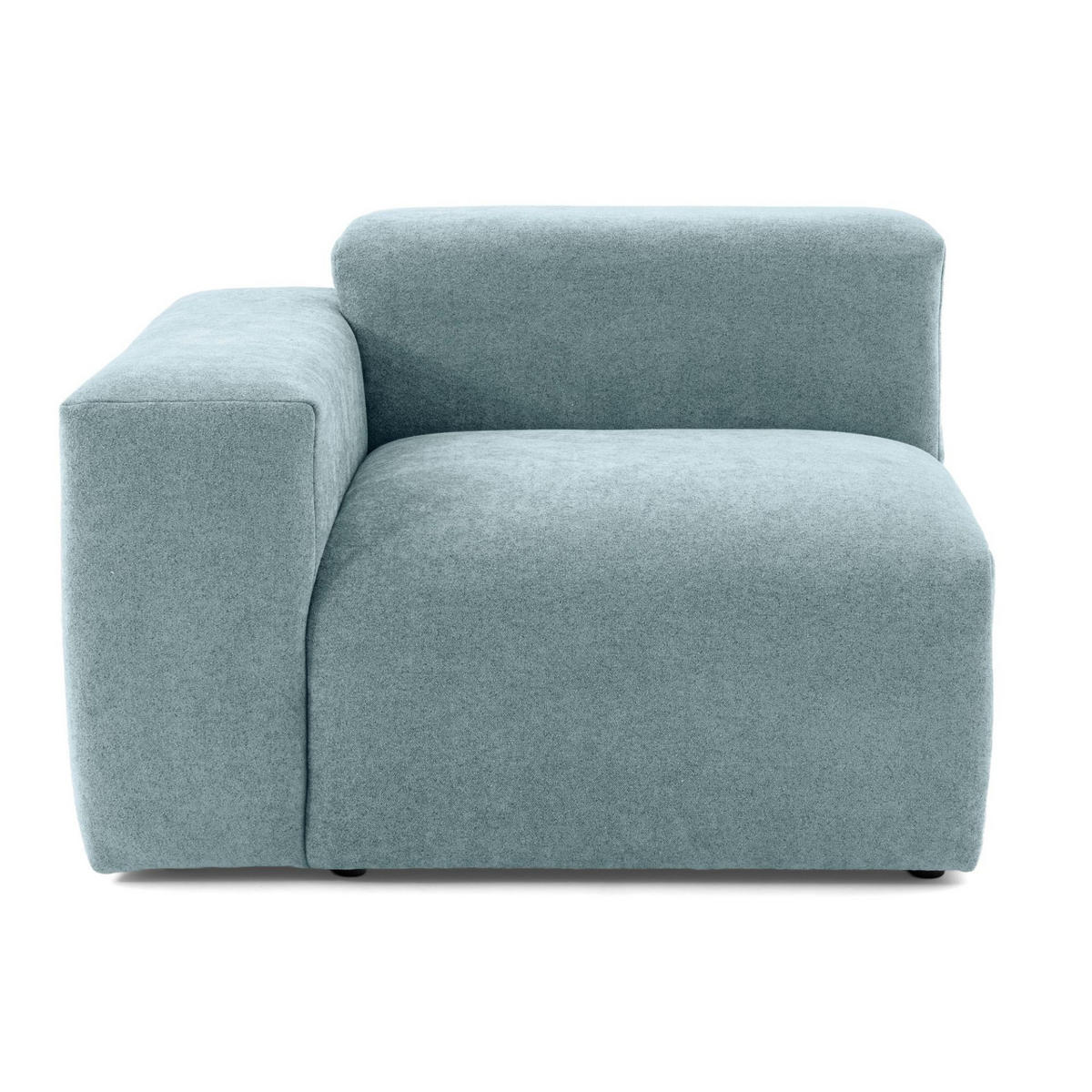 3-SITZER modulares Sofa HEAVEN SET 1 Rechts, Breite 255 cm Webstoff Blaugrau - Blaugrau/Schwarz, Holz/Kunststoff (102/71/255cm) - Muffo