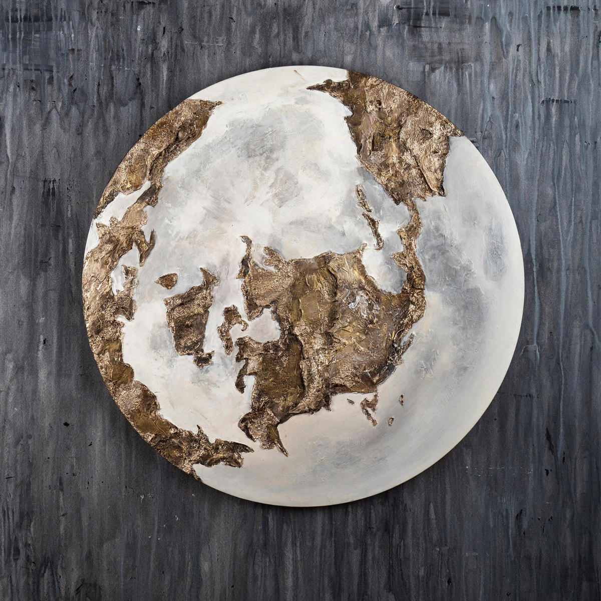 GEMÄLDE Goldene Erde nachtleuchtend 100 cm - Goldfarben, Holz (100/4cm) - YS-art gallery