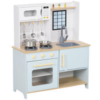 SPIELKÜCHE - Blau, Holzwerkstoff/Metall (72/33/85.2cm) - AIYAPLAY