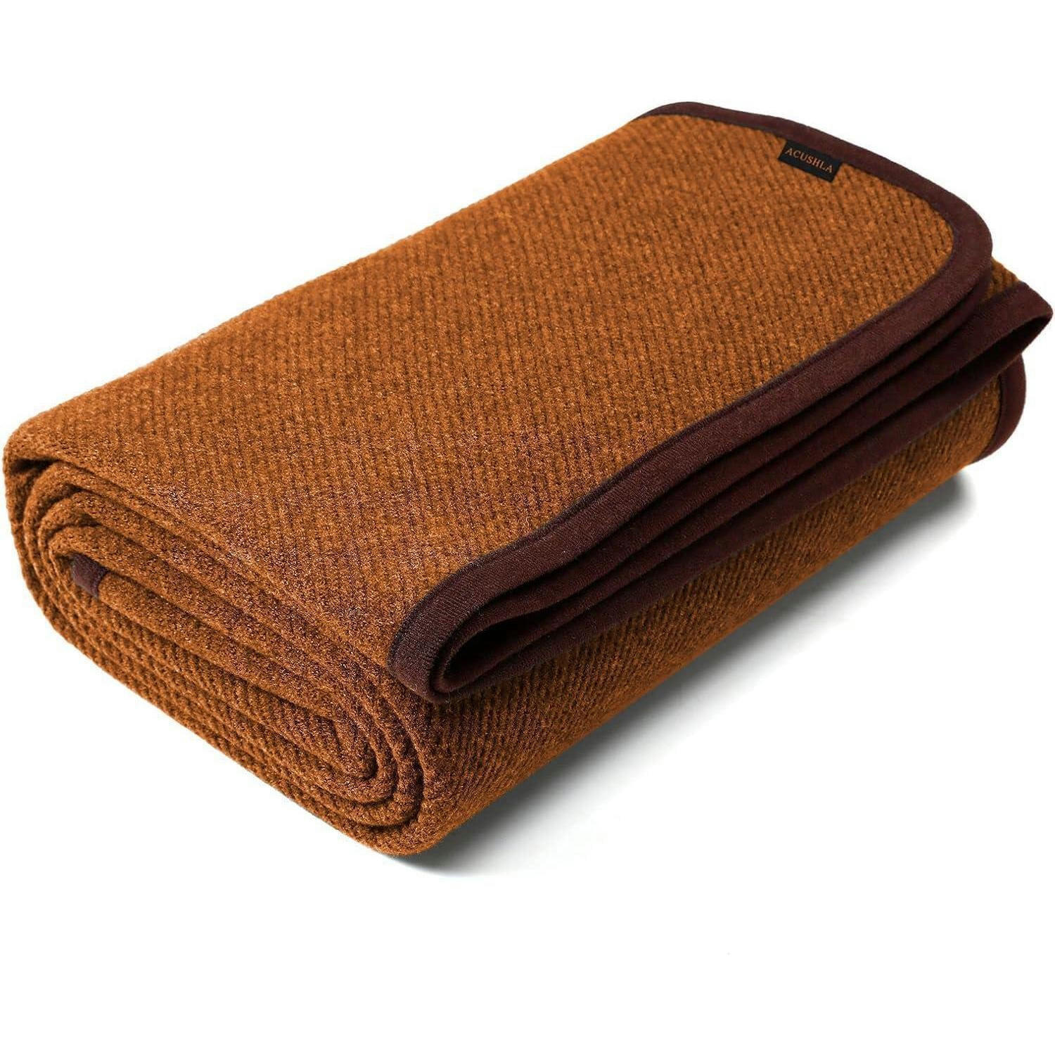 WOLLDECKE Merino 160 x 200 cm - Braun, Textil (160/200cm)