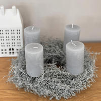 SILBERGLANZ der Jahreszeiten: Adventskranz aus Spargelkraut - 30 cm / glitzer - Silberfarben, Naturmaterialien (30cm) - Lykke & You