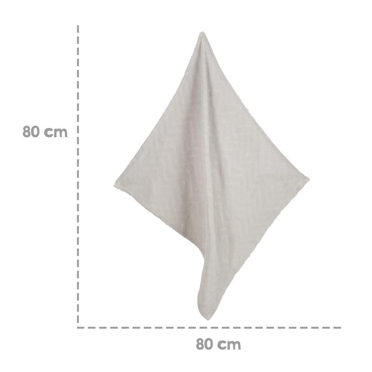 DECKE IN STRICKOPTIK 80 x 80 cm Lil Planet grau - Hellgrau, Textil (80/80cm) - Roba