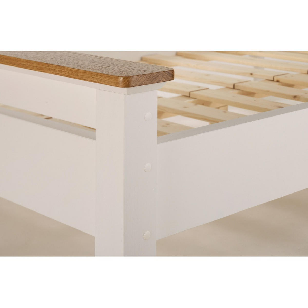 BETT 100x200 cm - Weiß/Naturfarben, Holz (100/200cm) - MSL wooden furniture