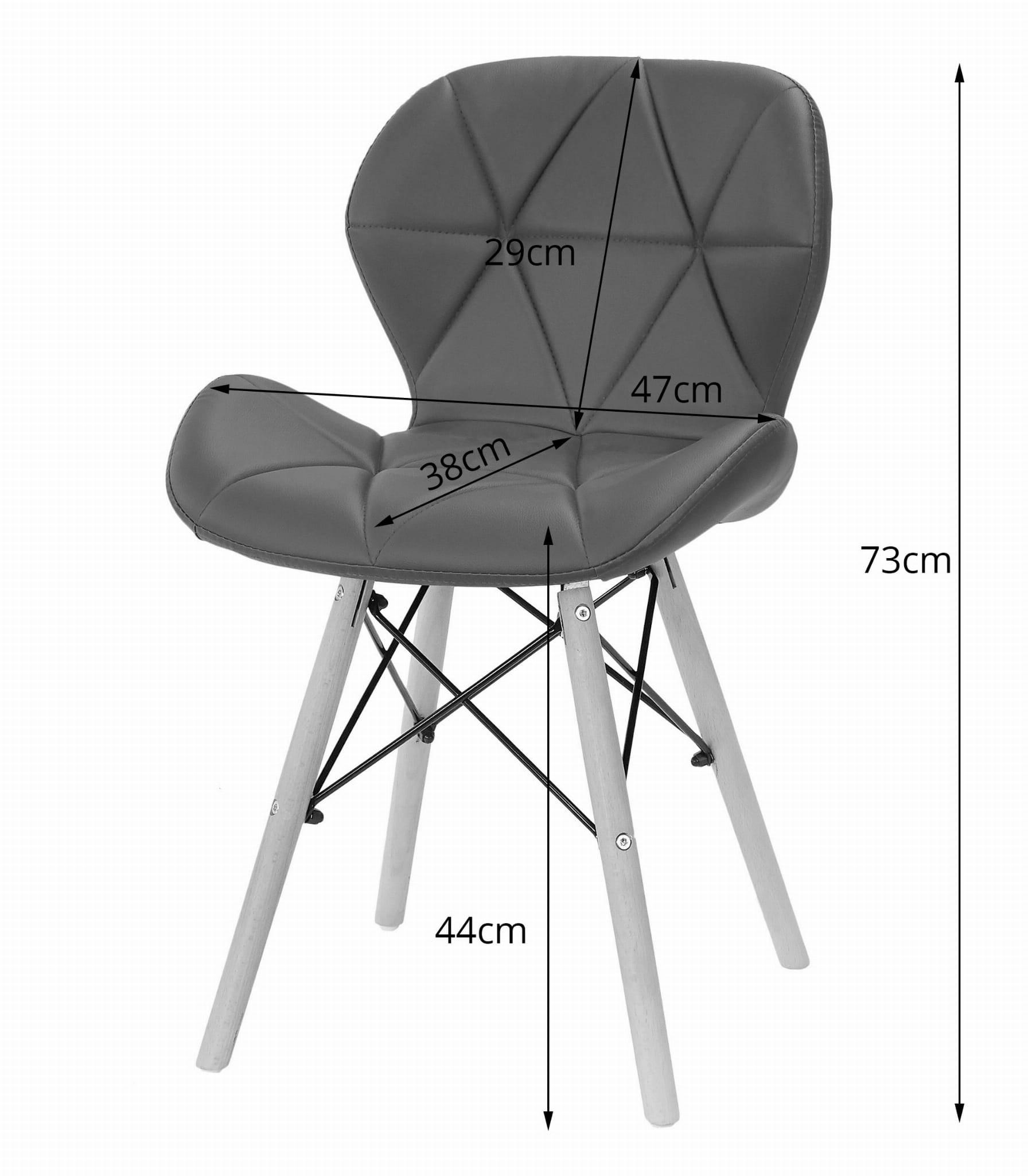 STUHL AMATRICE 1 Stück, Weiß Polsterung aus Kunstleder - Weiß, Holz/Kunststoff (48/74/53cm) - Komodee