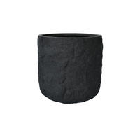 PFLANZKASTEN The Rock 36x33 cm, Steinoptik Anthrazit, Fiberstone - Anthrazit, Kunststoff (36/33/36cm) - dasmöbelwerk