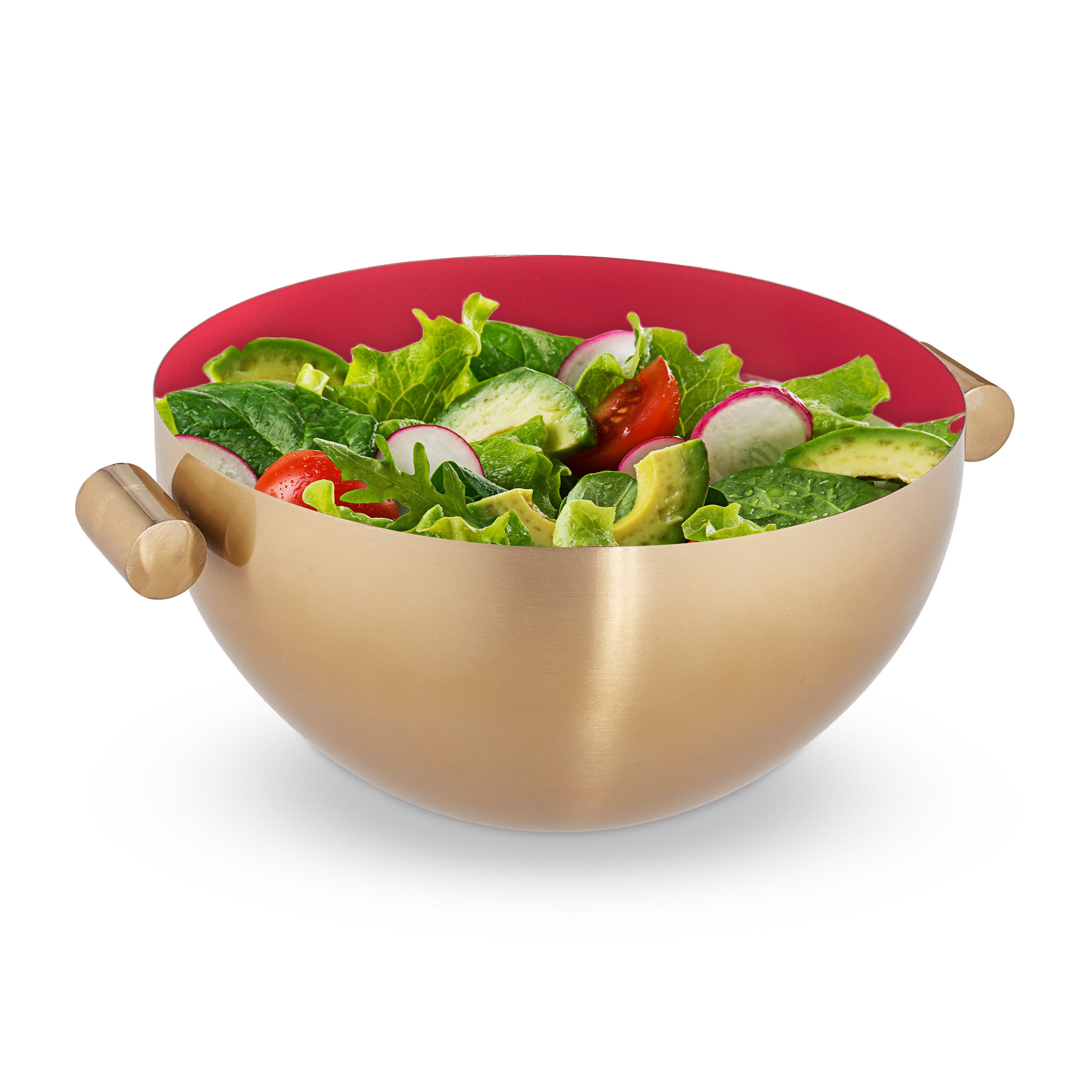 SERVIERSCHÜSSEL - Multicolor, Metall (24.5/30/12.5cm) - Relaxdays