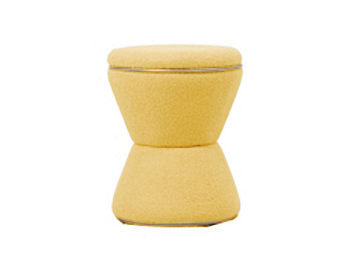 HOCKER Gustar 38.5/38.5/43 cm - Gelb, Textil (38.5/43/38.5cm) - Leitmotiv