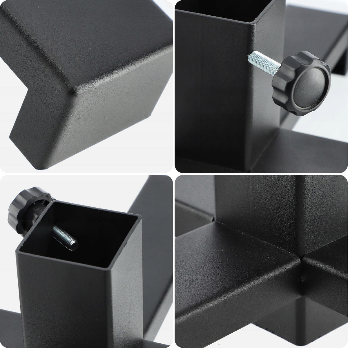 KADAX Weihnachtsbaumständer aus Metall für Weihnachtsbaum, Schwarz, Loft - Schwarz, Metall (15cm) - KADAX