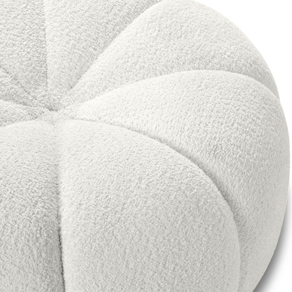 POLSTERHOCKER TOCA Sitzpouf - Ecru, Holz/Textil (72/36/72cm) - KONSIMO®