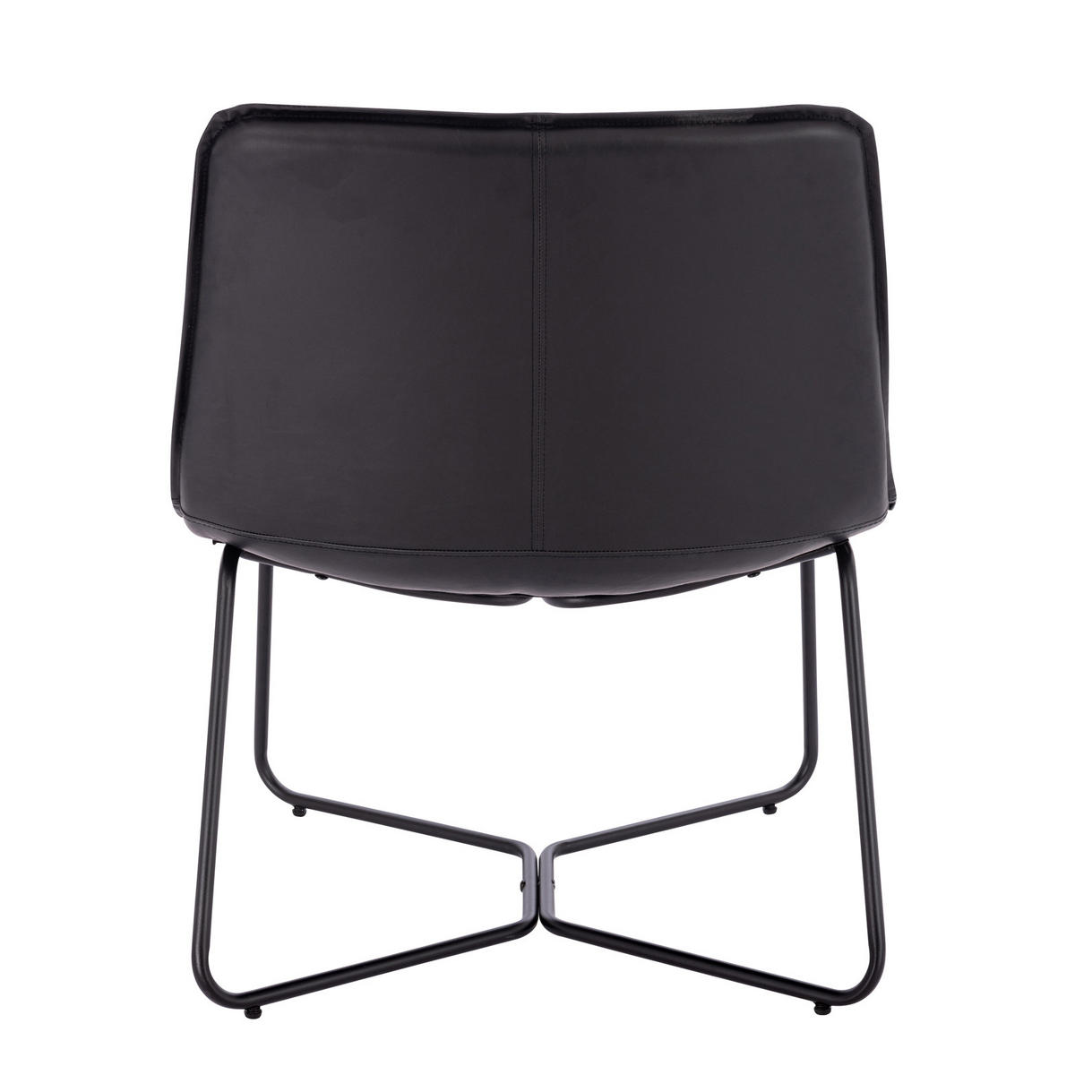 LOUNGESESSEL RON Kunstleder Braun - Schwarz, Textil/Metall (66/82/64cm) - SVITA