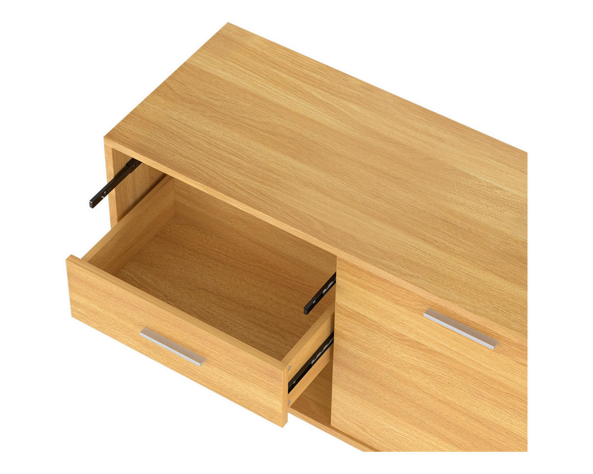TV-SCHRANK in 180/45/35 cm - Naturfarben, Holzwerkstoff (180/45/35cm) - HOMAVO