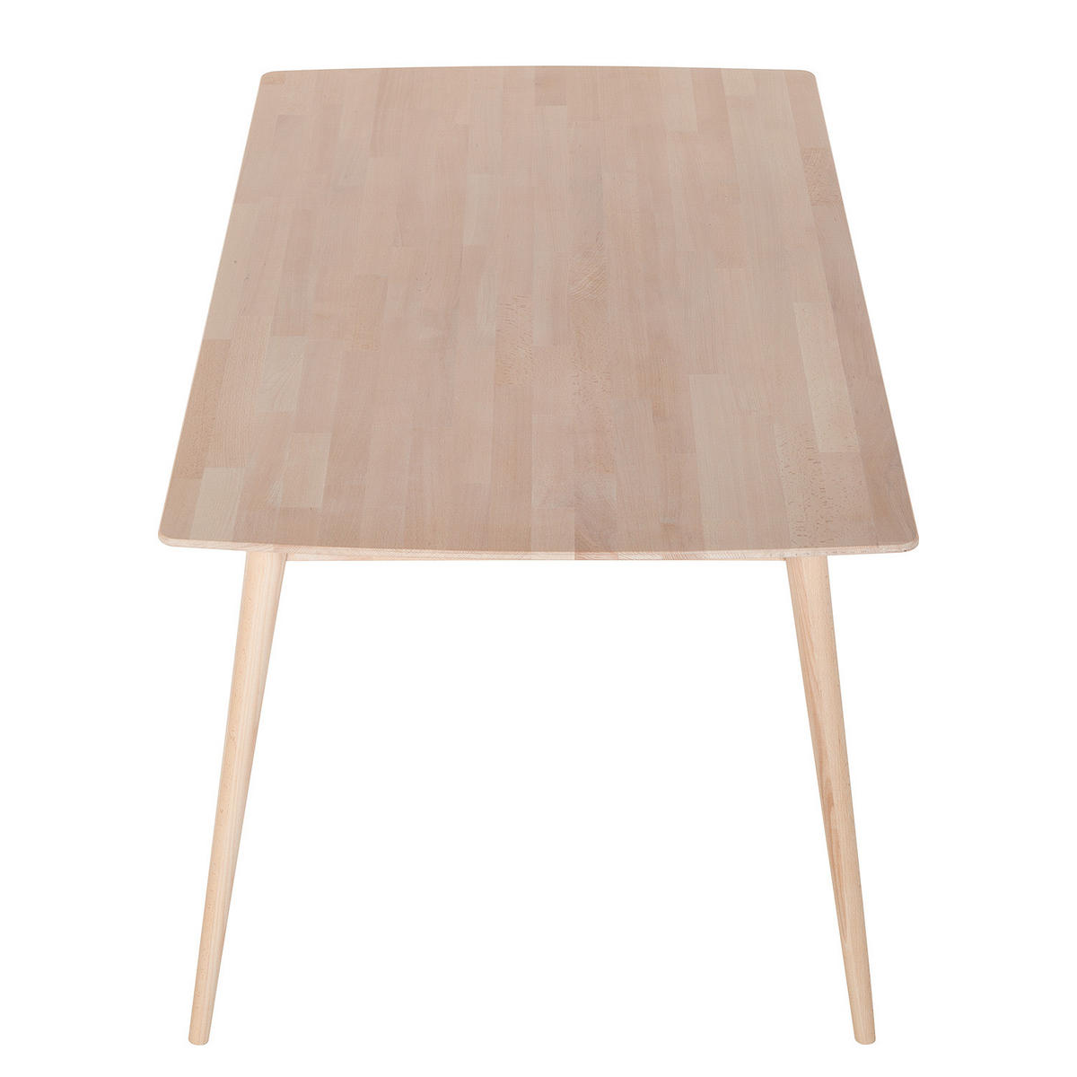 ESSTISCH rechteckig - Buche massiv - Buchefarben, Holz (90/160/75cm) - home24