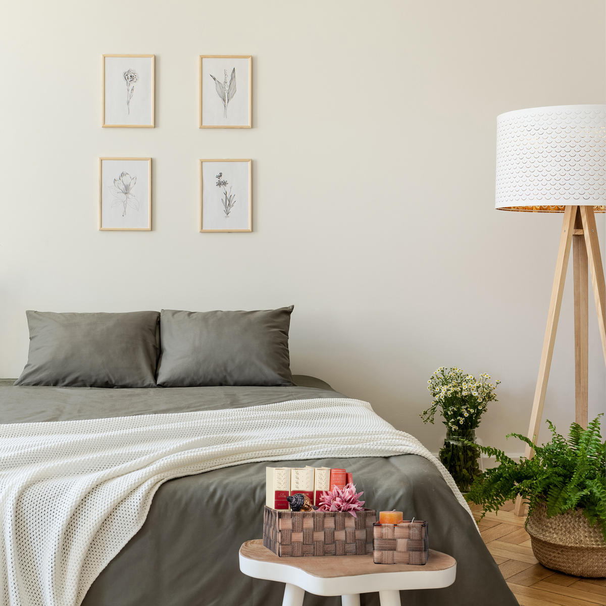 6-DIELNA súprava úložných košov - hnedá, kov/plast (35.5/10.5/26cm) - Relaxdays