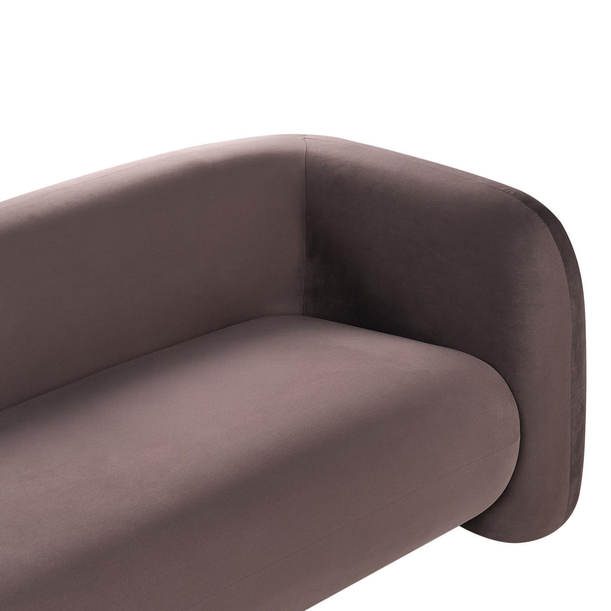 POHOVKA 3-místná Sametová látka Tmavě hnědá Leiren - tmavě hnědá, textil (224/68/87cm) - Beliani