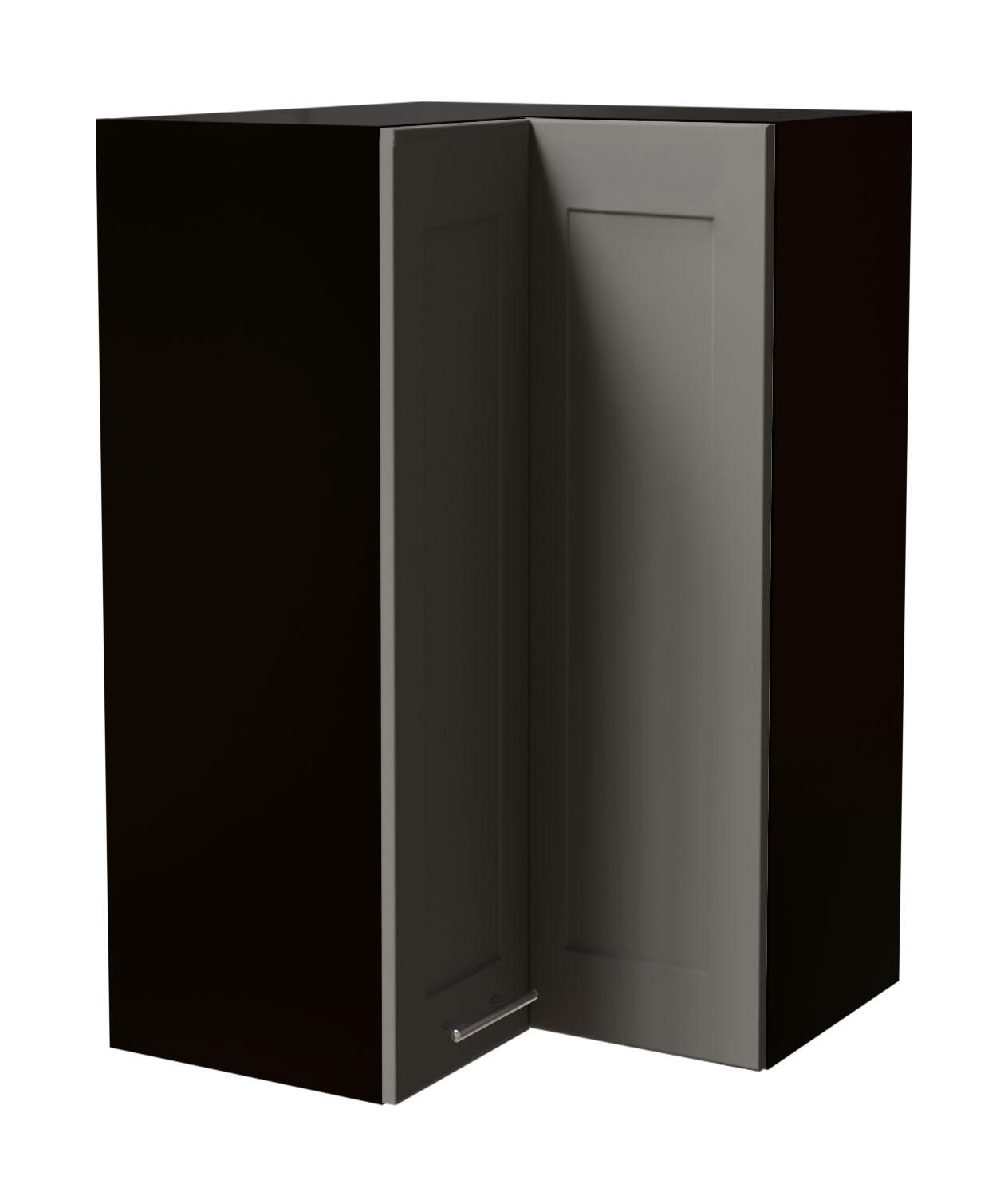 Feldmann-Wohnen Eckhängeschrank Grau, Schwarz 60x96x60 cm