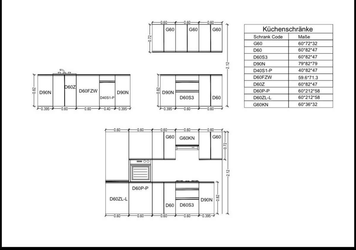 WINKELKÜCHE 320 cm x 320 cm x 200 cm- Aspen KA20-M320 - in Weiß/Hochglanz - Weiß Hochglanz, Holz (840/212/58cm)