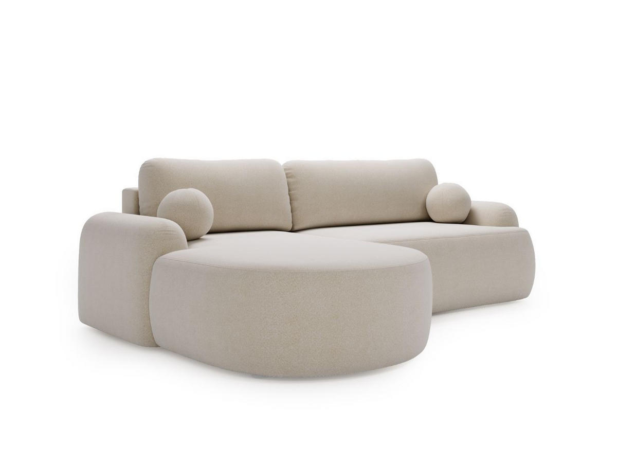 ECKSOFA Aurio Beige Links - Beige, Holz/Textil (177/261cm) - Graingold