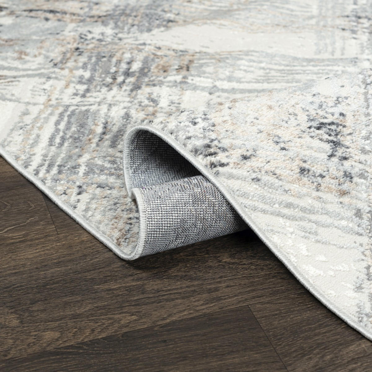 TEPPICH Beige Creme abstrakt - 200 x 300 cm - Hellgrau, Textil (200/300cm) - Mazovia