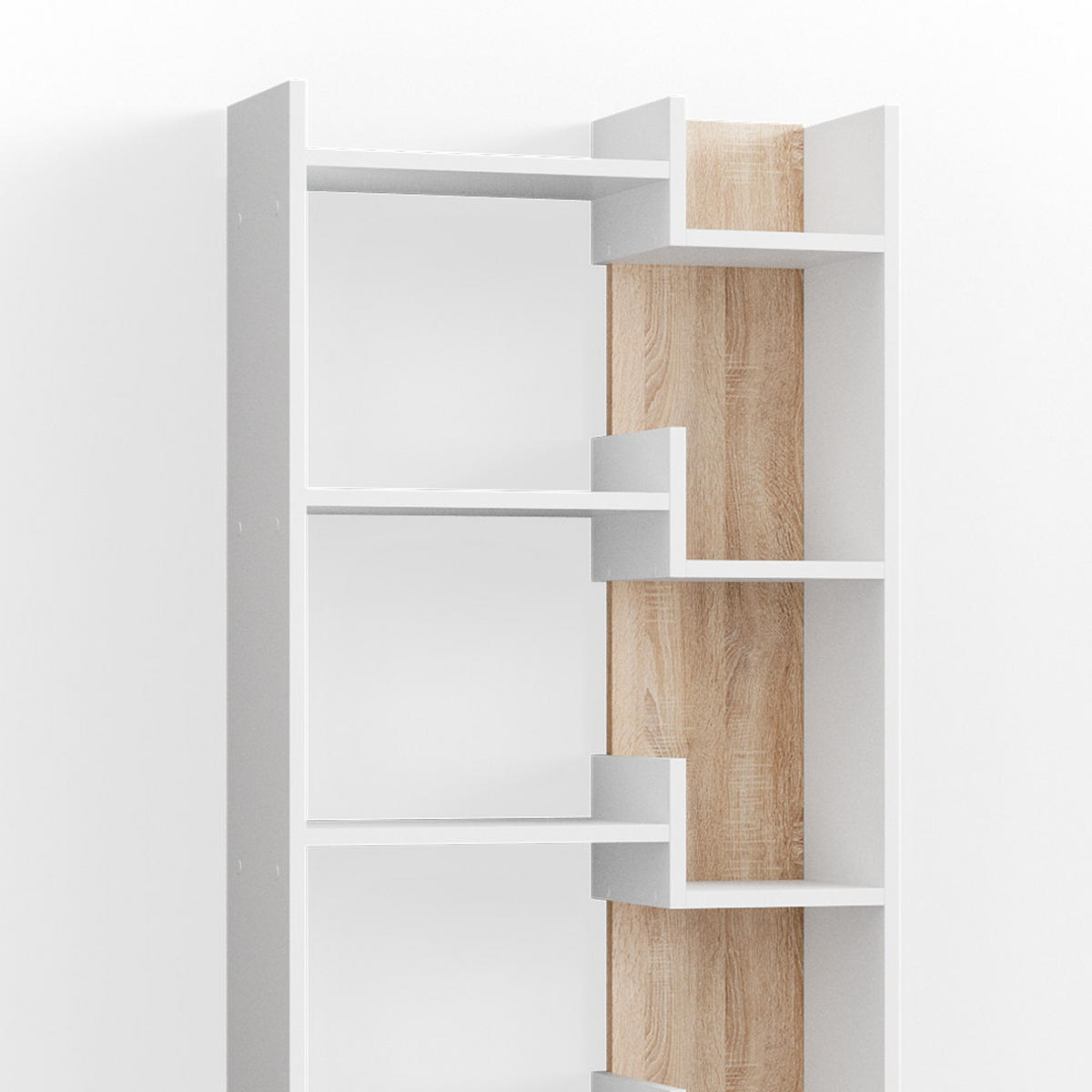 RAUMTEILER Fico Sonoma 61 x 160.2 cm - Weiß/Sonoma Eiche, Holzwerkstoff (61/160.2/22.1cm) - Vicco