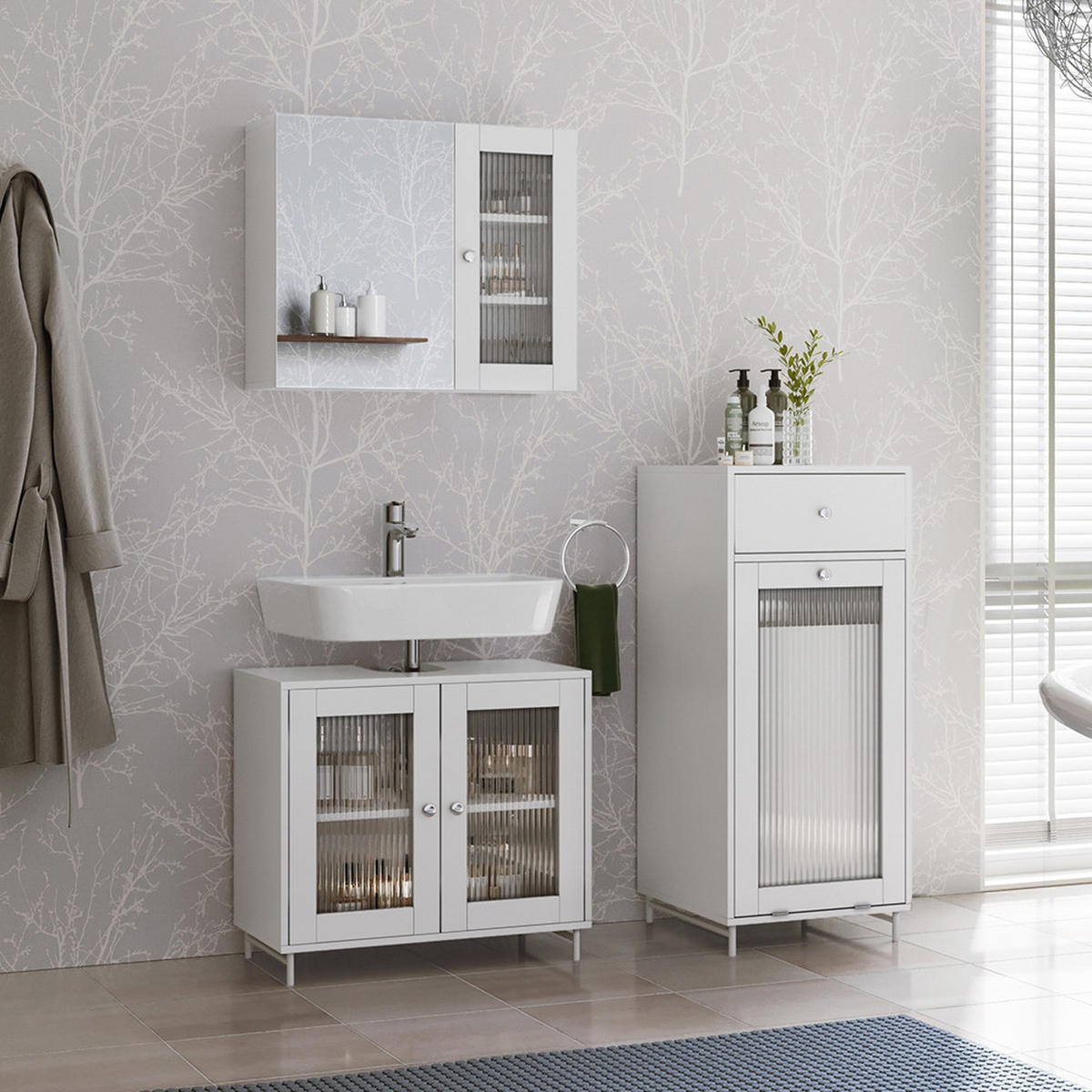 MALTE Bílá - bílá, kompozitní dřevo (60/58/30cm) - Vicco