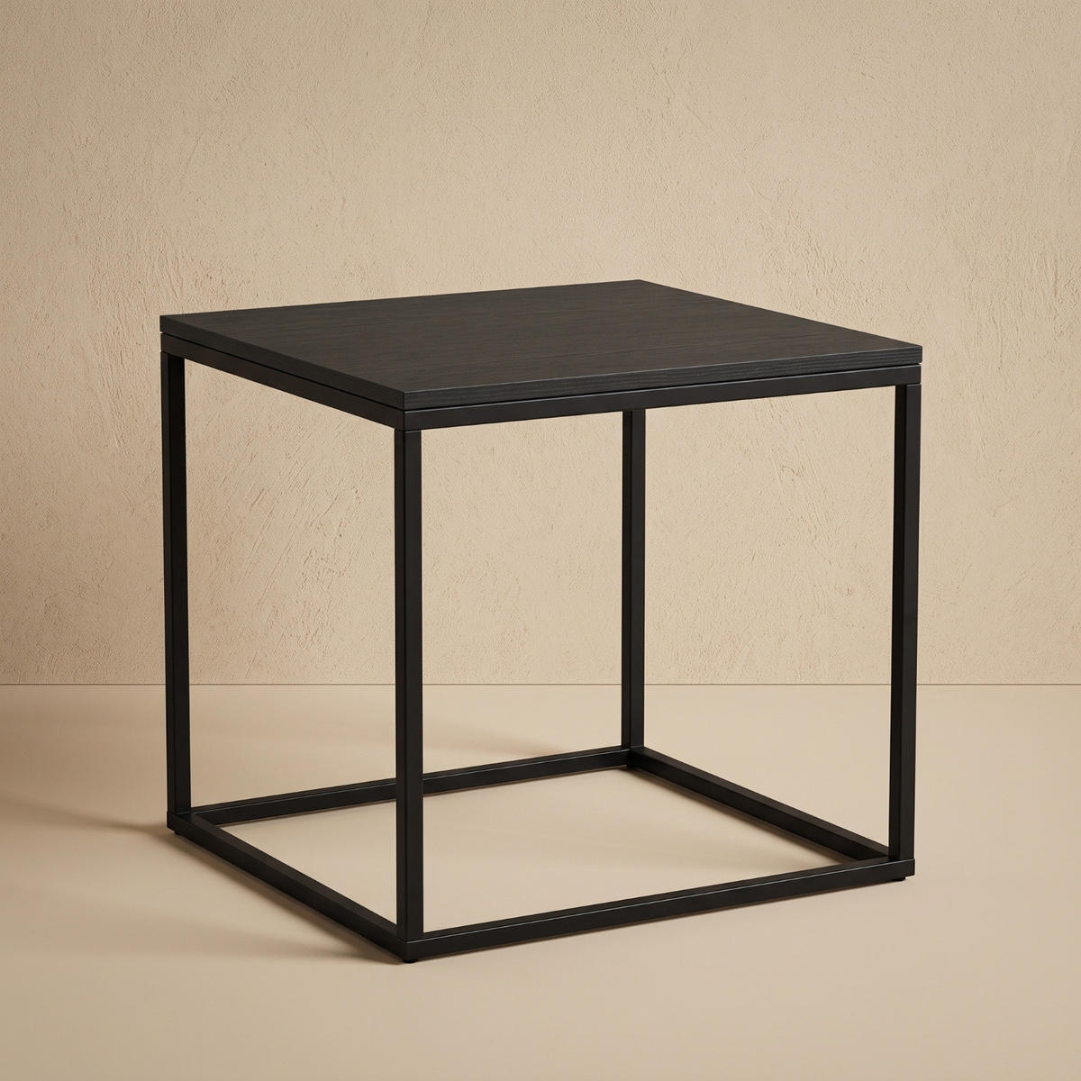 COUCHTISCH 2er-Set quadratisch Schwarz - Schwarz, Metall (50/50/50.5cm) - SCENA LIVING