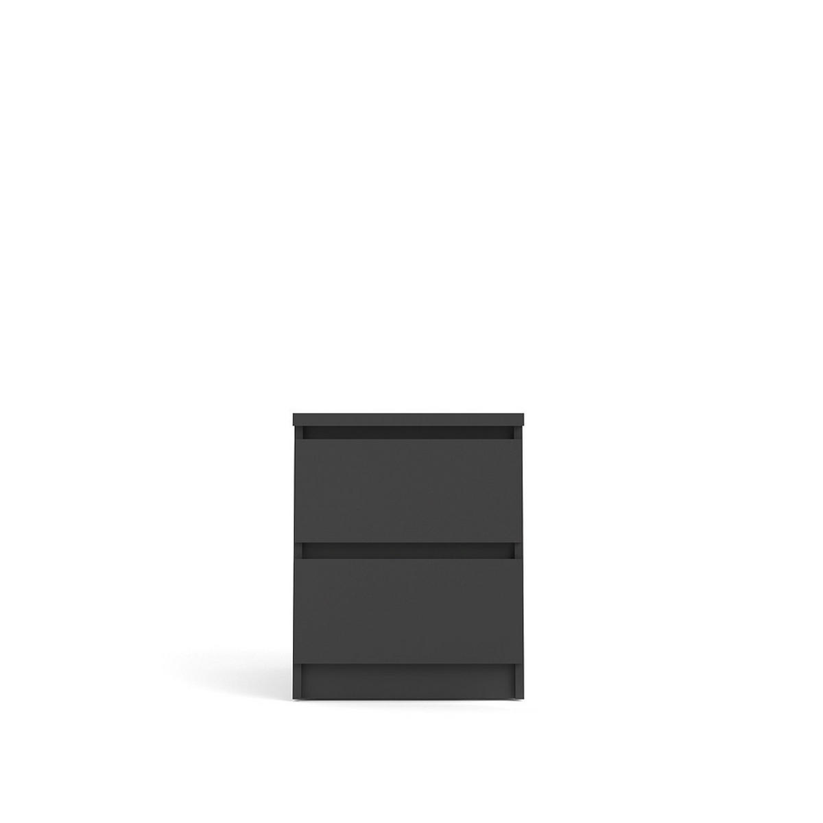 NACHTSCHRANK mattschwarz - Schwarz, Holzwerkstoff (40/50/50cm) - ebuy24