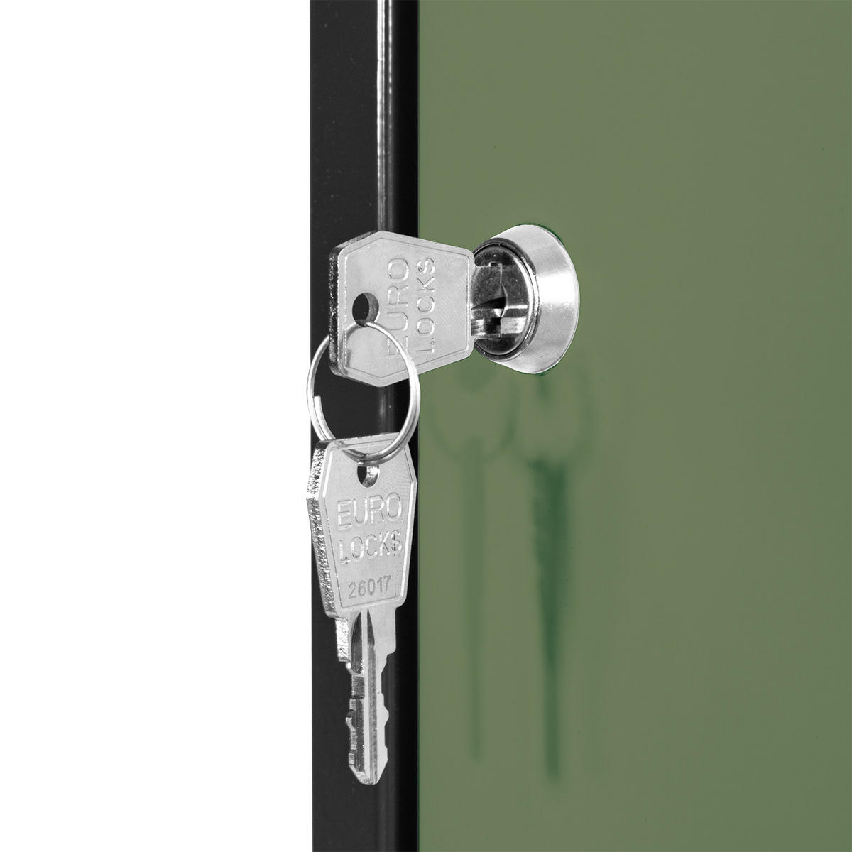 SCHLIESSFACHWÜRFEL Blocky mit Zylinderschloss + 2 Schlüssel 40x40x40cm Anthrazit/Resedagrün - Anthrazit/Grün, Metall (40/40/40cm) - PROREGAL