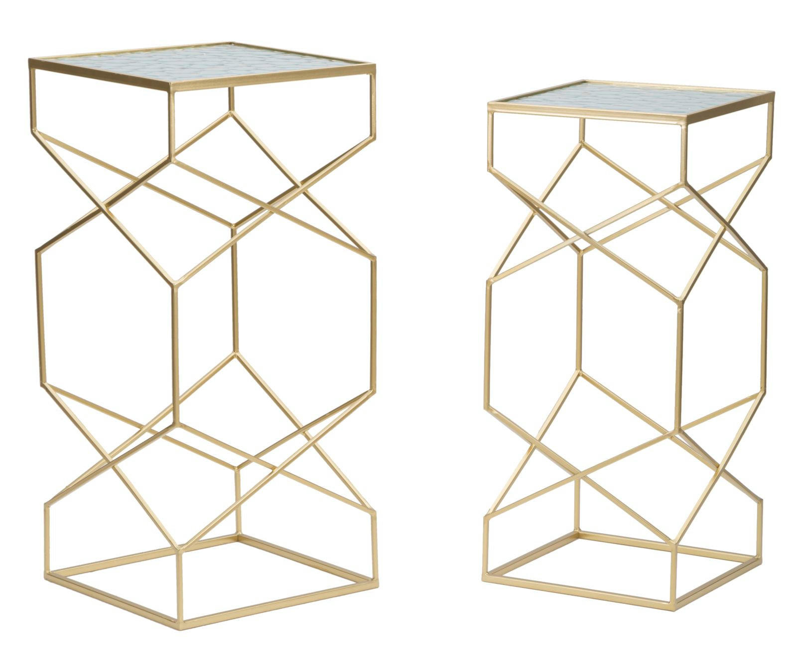 Mauro Ferretti Beistelltische Gold 32x68x32 cm