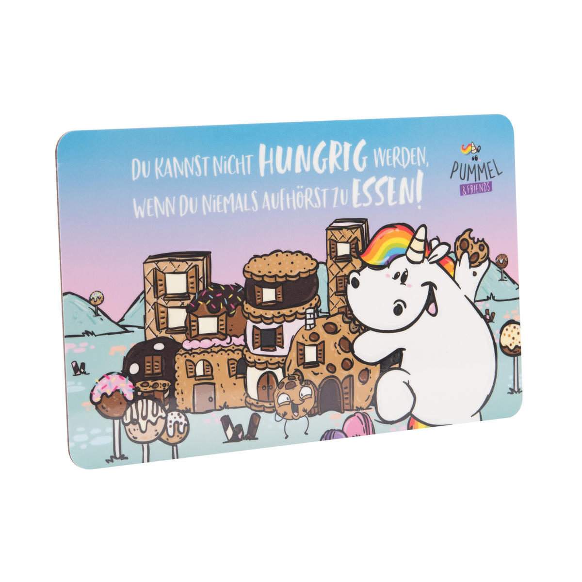 BRETTCHEN Pummel und Friends Du kannst nicht hungrig werden Mehrfarbig 14,5 x 23,5 cm - Multicolor, Kunststoff (14.5/23.5cm) - United Labels