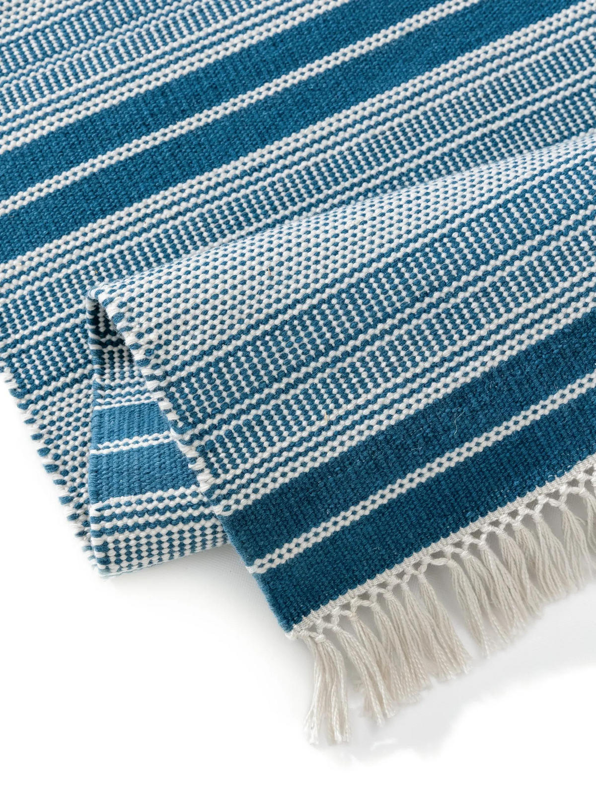 OUTDOOR-LÄUFER Siena handgewebt 80/250 cm - Petrol, Kunststoff (80/250cm) - benuta Nest