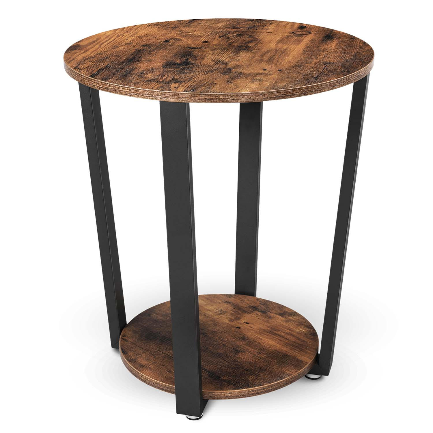 BEISTELLTISCH Lorie - Holzfarben / Metall - Ø 50cm - Schwarz/Naturfarben, Holzwerkstoff/Metall (50/50/57cm) - holz4home