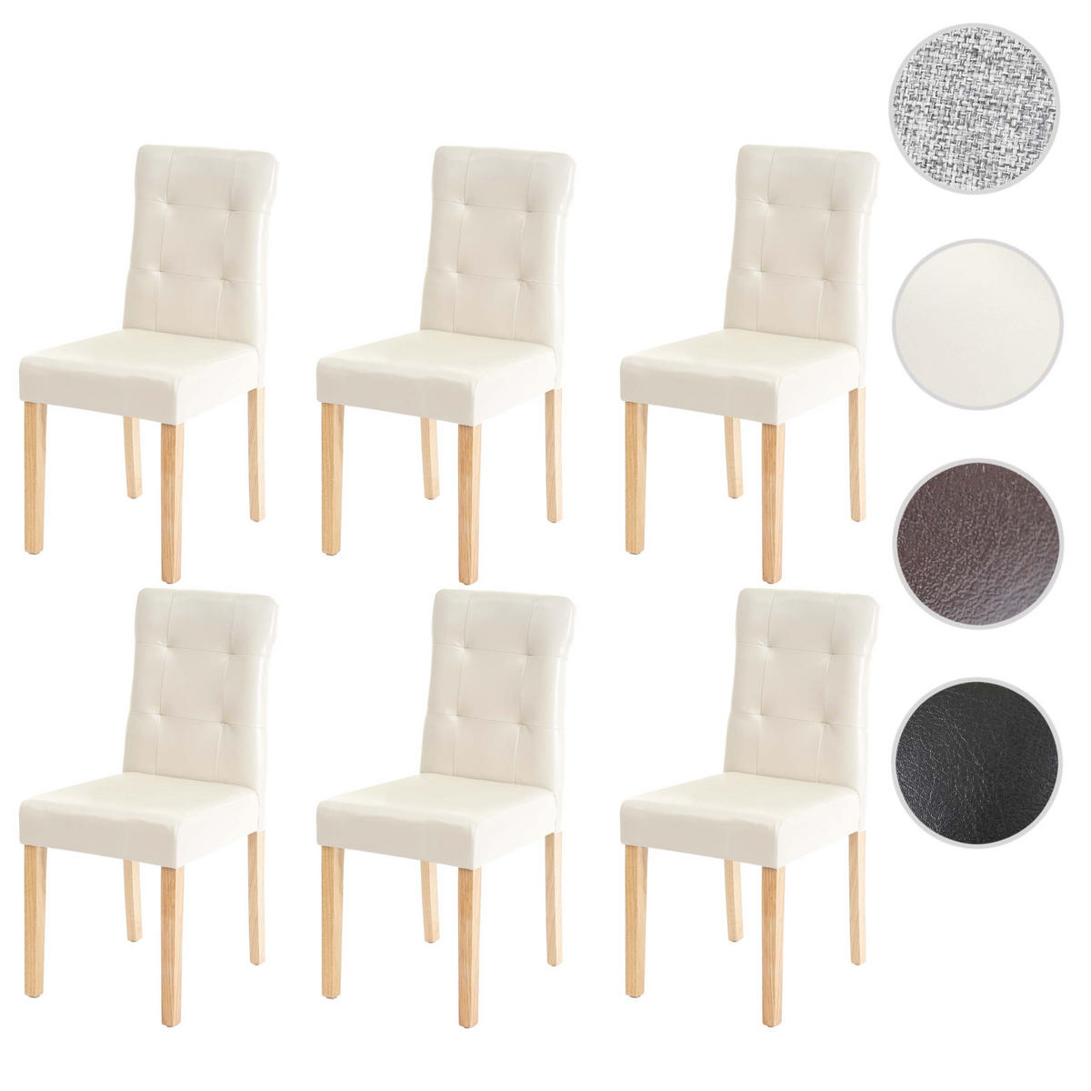 ESSZIMMERSTUHL Beige 6er-Set - Beige, Textil (41/88/55cm) - MCW