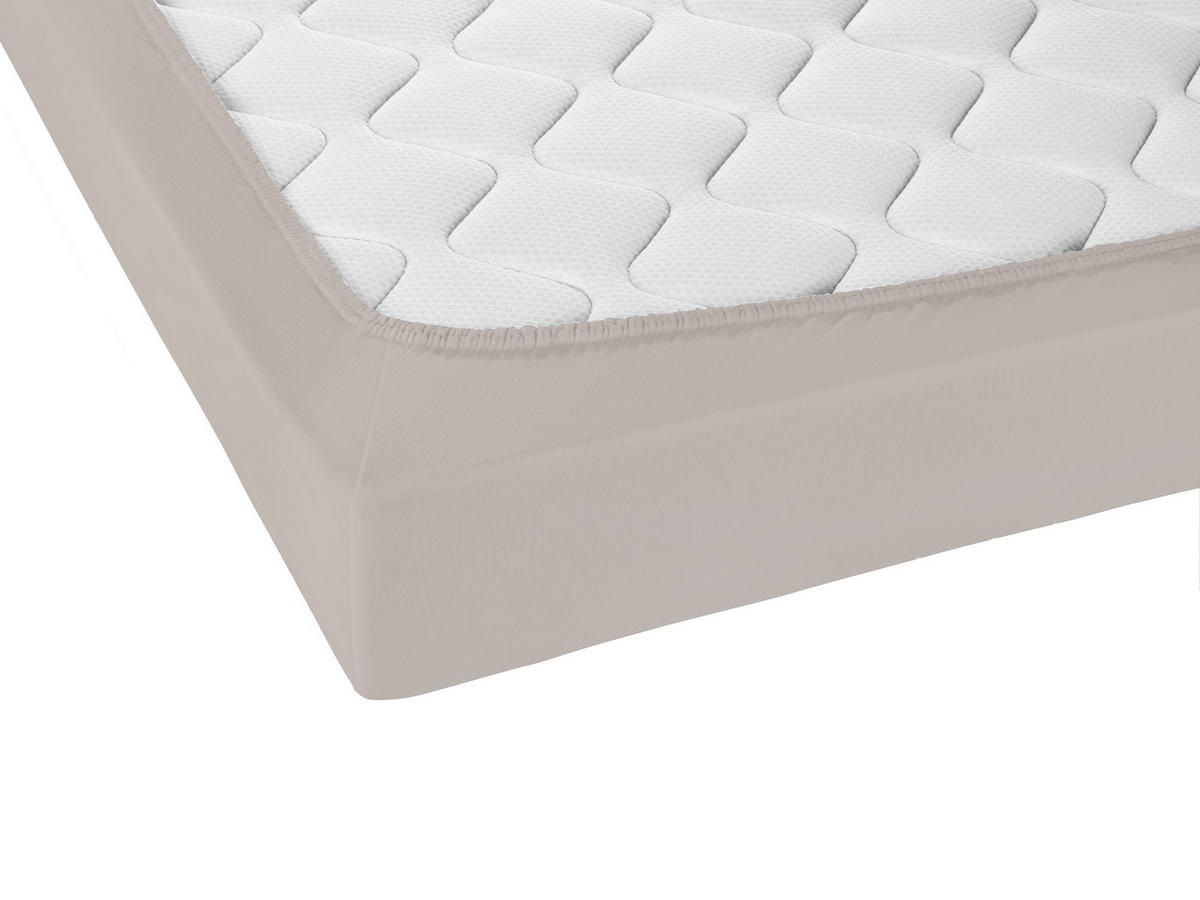 SPANNBETTTUCH Jersey sturmgrau, 140x200 cm - 160x220 cm - Grau, Textil (160/220cm) - biberna
