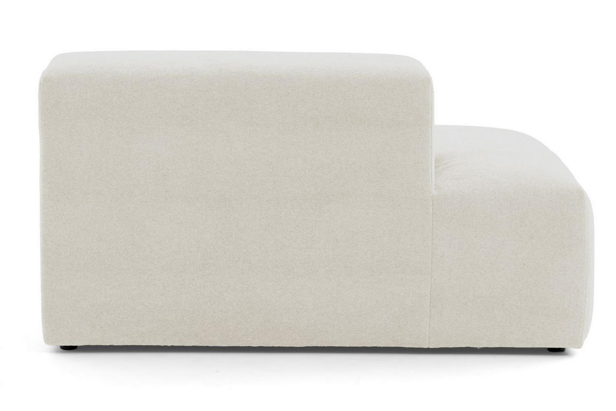 3-SITZER modulares Sofa HEAVEN SET 1 Links, Breite 255 cm Webstoff Weiß - Schwarz/Weiß, Holz/Kunststoff (255/71/102cm) - Muffo