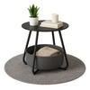 COUCHTISCH KOSI Metall mit Aufbewahrungskorb Canvas Schwarz - Schwarz, Metall (50/50/45cm) - Coemo