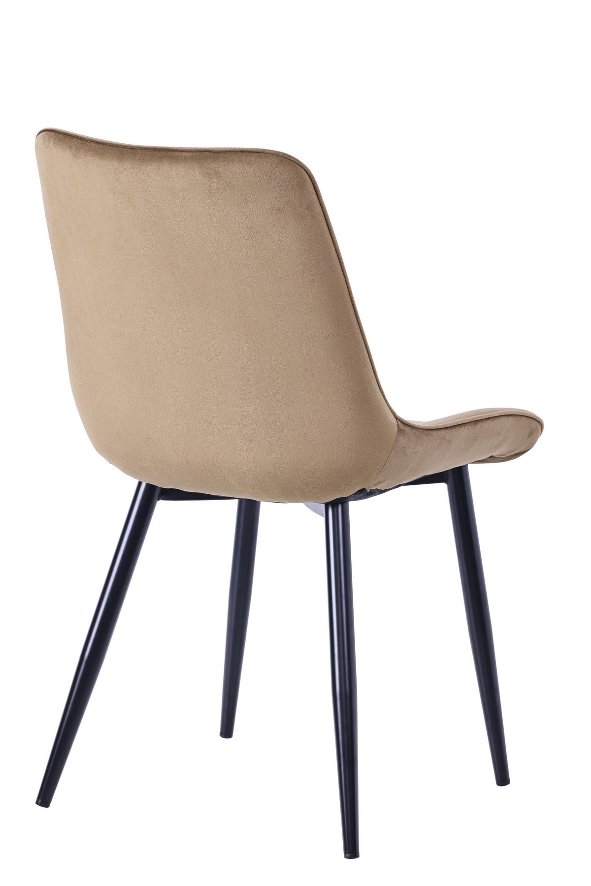 STUHL-SET 2 Stück aus Samt in Modernem Stil-YZ1 - Champagner, Textil/Metall (53/88/62.5cm) - HOMAVO