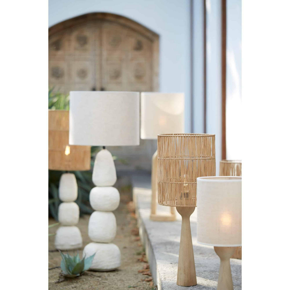 LAMPENSCHIRM Lanzano Braun 25/25/30 cm - Braun, Textil (25/25/30cm) - Light & Living