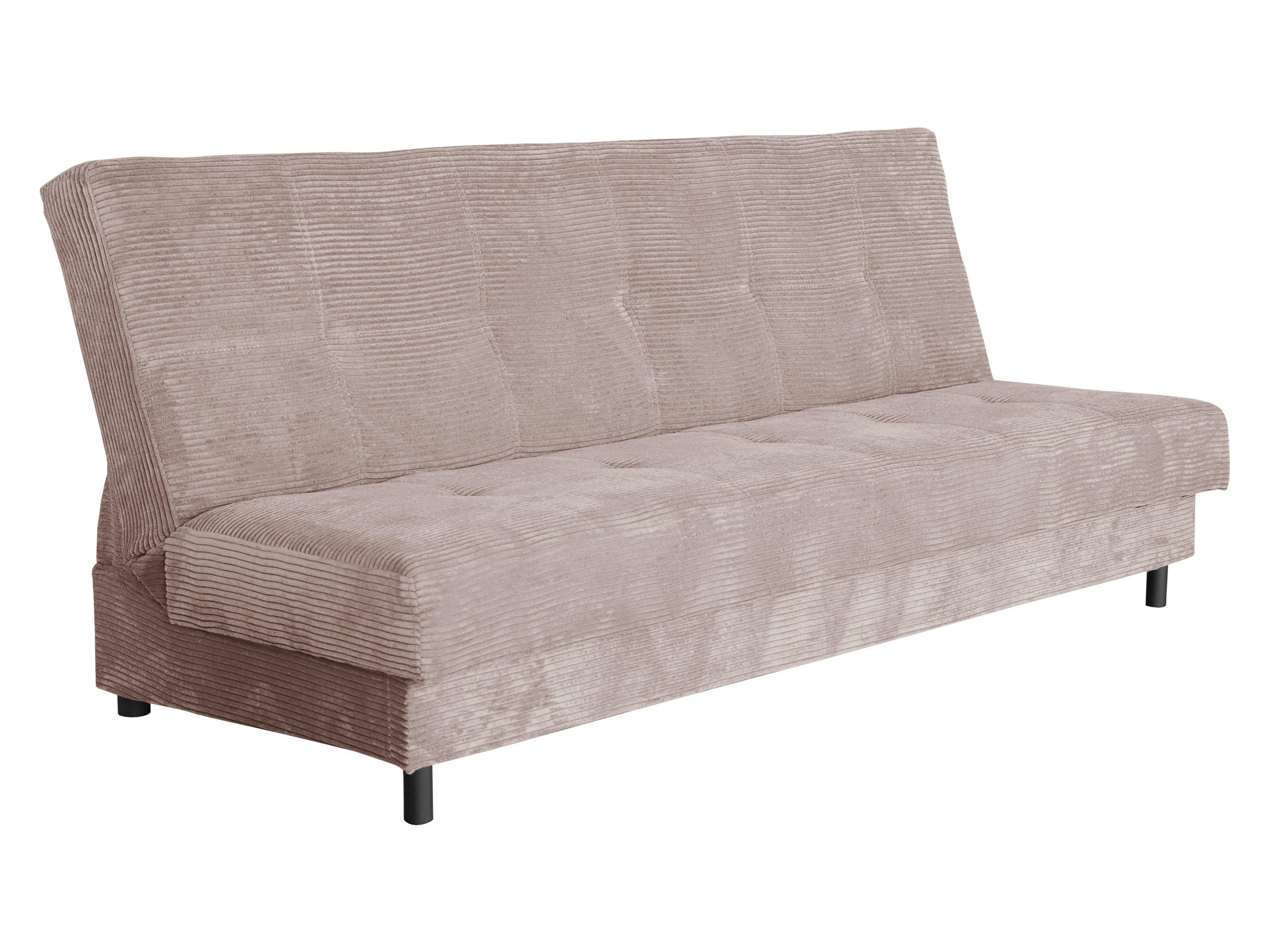 SCHLAFSOFA Enduro XIV Cord - Schwarz/Rosa, Holz/Kunststoff (195/90/85cm) - MIRJAN24