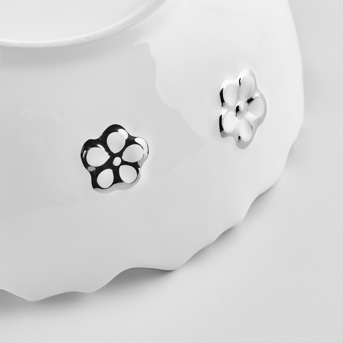 SERVIERSCHÜSSEL Flosales bunny - Weiß, Stein (28/24/12.5cm) - home&you