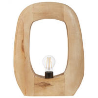 TISCHLEUCHTE Heller Holzfarbton Ajay - Hellbraun, Holz (10/33/40cm) - Beliani