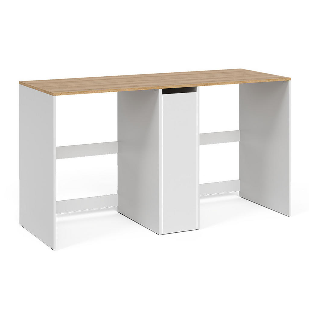 DULAP PENTRU MAȘINĂ DE SPĂLAT Viktor, Alb/Stejar artizanal, 159.8x88.2 cm cu 3 compartimente