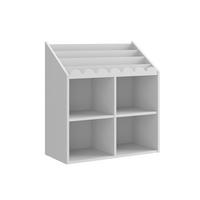 KNIHOVNA Book Nook Bílá - bílá, kompozitní dřevo (71/76/33cm) - Petits-meubles