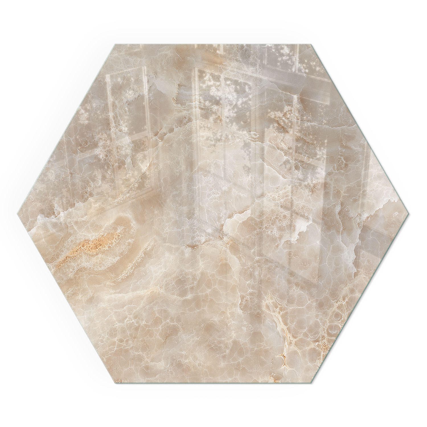 GLASPLATTE für Kamin h40 cm - Beige, Glas (40/40/0.4cm) - TULUP