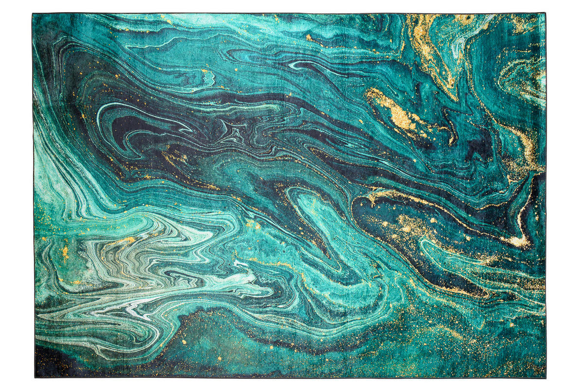TEPPICH TOSCANA Petrol 120/170 cm - Petrol, Textil (120/170cm) - Tapiso