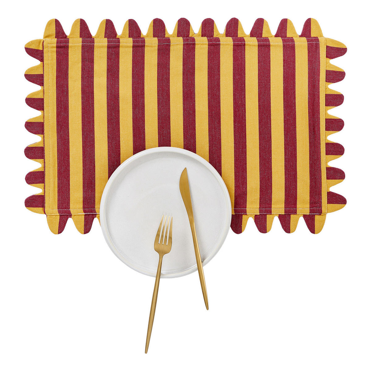 TISCHSET Vega Strip gestreift - Goldfarben, Textil (33/49cm) - Butlers